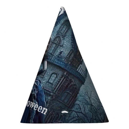 Halloween Party Spookhuis Blauwe Nacht Eng Feesthoedjes (Rechts)