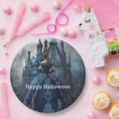 Halloween Party Spookhuis Blauwe Nacht Eng Papieren Bordje (Feest)