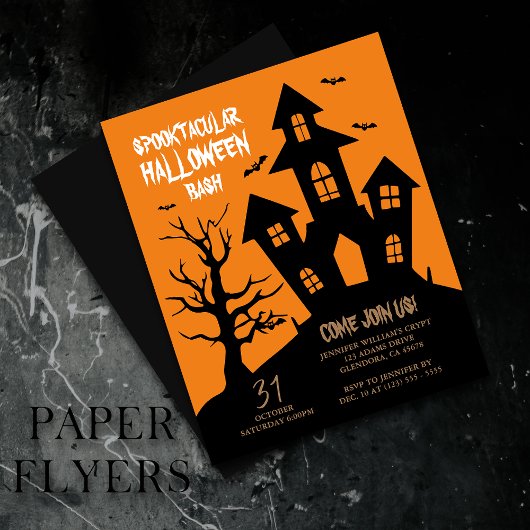 Halloween Party Spooktacular Haunted House Flyer