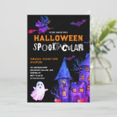Halloween Party Spooktacular Uitnodiging (Staand voorkant)