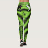 Halloween Party Spooky Cat Schattige Ghost Zwart G Leggings (Achterkant)