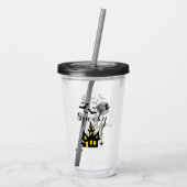 Halloween Party Spooky Haunted House Acryl Drinkbeker (Achterkant)