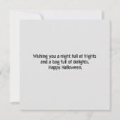 Halloween Party Spooky Haunted House Kaart (Achterkant)