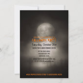 Halloween Party Spooky Moonlight Graveyard Kaart (Voorkant)