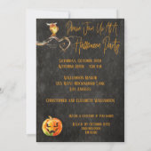 Halloween Party Spooky Pumpkin Owl Spider Kostuum Kaart (Achterkant)