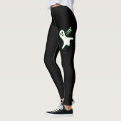 Halloween Party Spooky Scary Cute Ghost Black Leggings (Links)