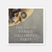 Halloween Party Spooky Skelet Skull gepersonalisee Servet (Voorkant)