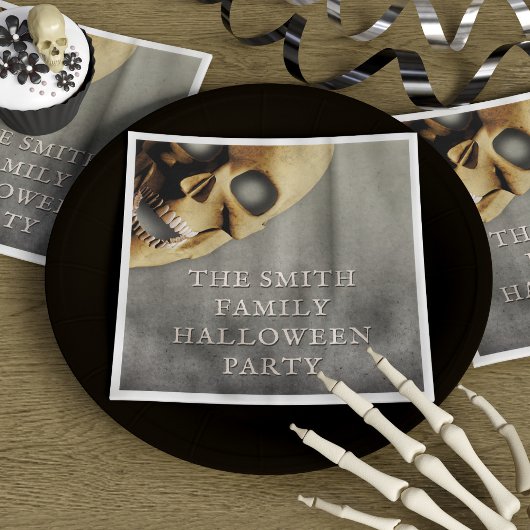Halloween Party Spooky Skelet Skull gepersonalisee Servet