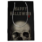 Halloween Party Spooky Skull Medium Cadeauzakje (Voorkant)