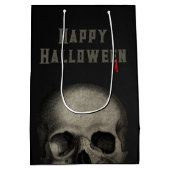 Halloween Party Spooky Skull Medium Cadeauzakje (Achterkant)