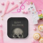 Halloween Party Spooky Skull Papieren Bordje (Feest)
