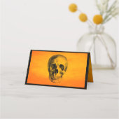 Halloween Party Spooky Skull Place Card Plaatskaartje (Achterkant)