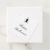 Halloween Party Spooky Spider Black White Bedankjes Labels (In situ)