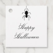 Halloween Party Spooky Spider Black White Bedankjes Labels (Voorkant)