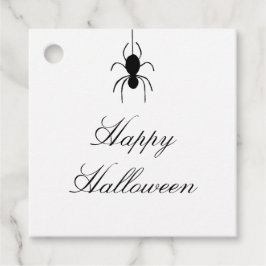 Halloween Party Spooky Spider Black White Bedankjes Labels