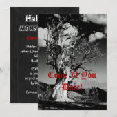 Halloween Party Spooky Tree Monster Bash Kaart (Voorkant / Achterkant)