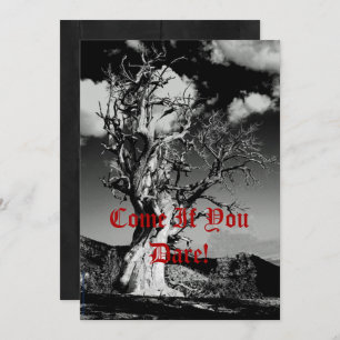 Halloween Party Spooky Tree Monster Bash Kaart