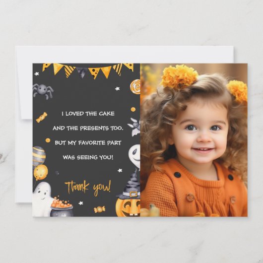 Halloween Party Spooky Verjaardag Bedankt Card Kaart (Voorkant)