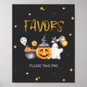 Halloween Party Spooky Verjaardag Favorieten Teken Poster (Voorkant)