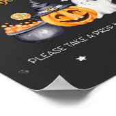 Halloween Party Spooky Verjaardag Foto Booth Sign Poster (Hoek)