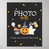 Halloween Party Spooky Verjaardag Foto Booth Sign Poster (Voorkant)