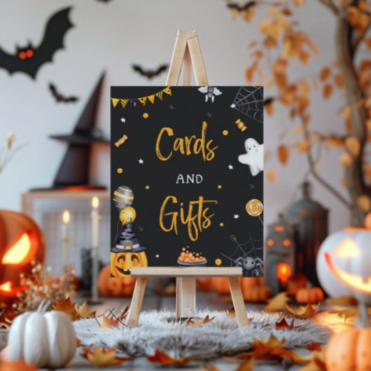 Halloween Party Spooky Verjaardag Kaart en Gift Si Poster