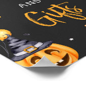 Halloween Party Spooky Verjaardag Kaart en Gift Si Poster (Hoek)
