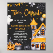 Halloween Party Spooky Verjaardag Time Capsule Sig Poster (Voorkant)