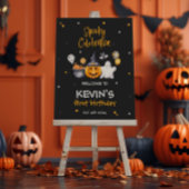 Halloween Party Spooky Verjaardag Welkom Teken Poster