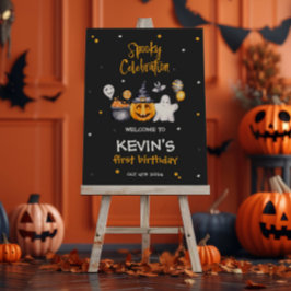 Halloween Party Spooky Verjaardag Welkom Teken Poster