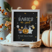 Halloween Party Spooky Verjaardagstafel Teken Poster