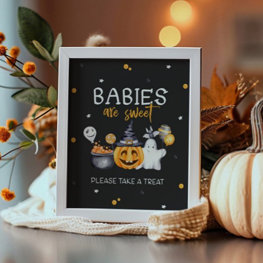 Halloween Party Spooky Verjaardagstafel Teken Poster