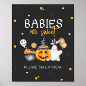 Halloween Party Spooky Verjaardagstafel Teken Poster (Voorkant)