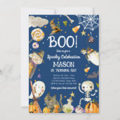 Halloween Party Spooky Viering Jongen Verjaardag Kaart (Voorkant)