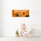 Halloween Party Spooky Witch Haunted House Bats Spandoek (Insitu)