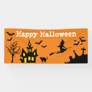 Halloween Party Spooky Witch Haunted House Bats Spandoek