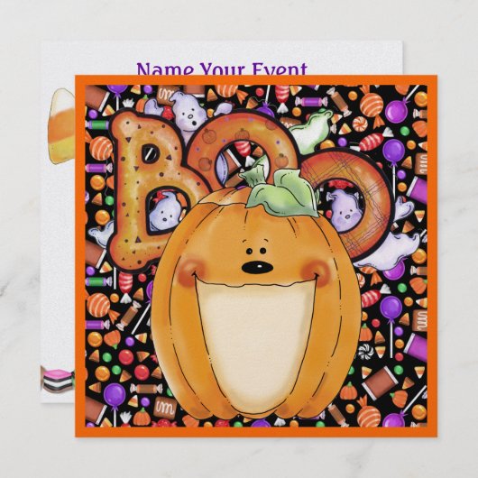 Halloween Party - SRF Kaart (Voorkant / Achterkant)