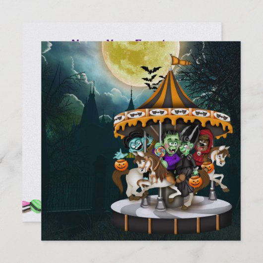 Halloween Party - SRF Kaart (Voorkant / Achterkant)