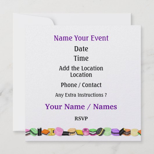 Halloween Party - SRF Kaart (Achterkant)