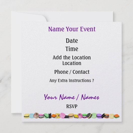 Halloween Party - SRF Kaart (Achterkant)