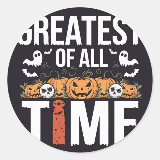 Halloween party stare ronde sticker (Voorkant)