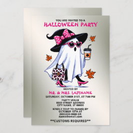 Halloween Party Stijlvolle Heksengeest Koffie Cup Kaart