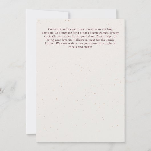 Halloween Party Sugar Skull Krans Kaart (Achterkant)