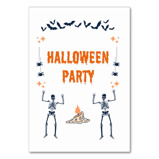 Halloween Party tafelkaarten Kaart (Achterkant)