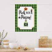 halloween party-teken kiezen je vergif poster (Keuken)