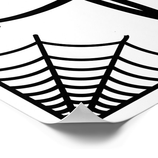 Halloween Party this way arrow left Poster (Hoek)