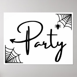 Halloween Party this way arrow left Poster