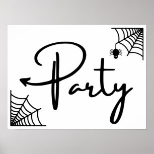 Halloween Party this way arrow left Poster