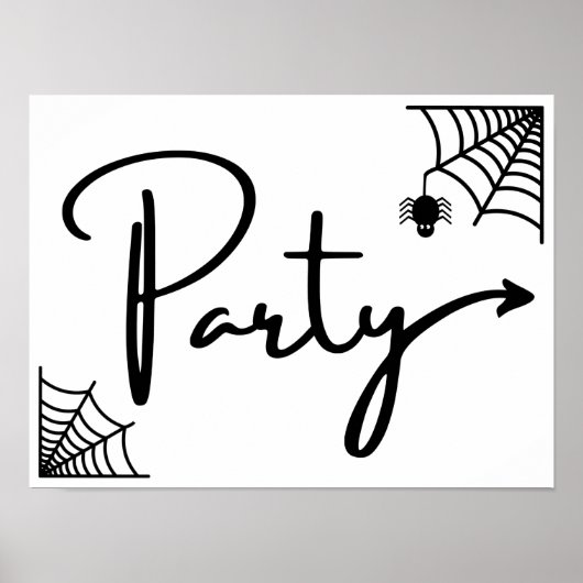 Halloween Party this way arrow right Poster (Voorkant)