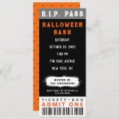 Halloween Party Ticket Invitation Kaart (Voorkant / Achterkant)